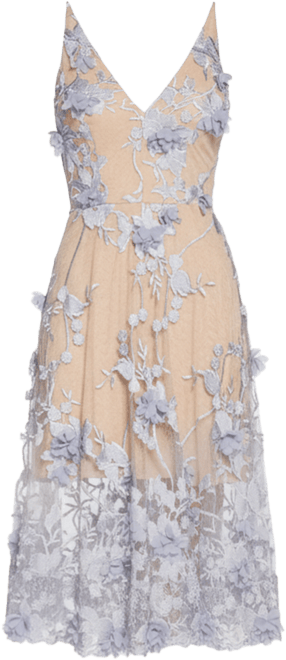 Audrey Floral Applique Lace Dress