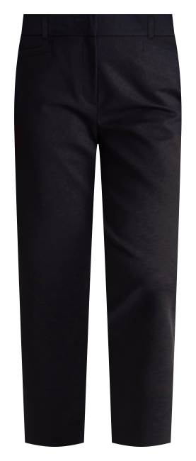 Organic Cotton Blend Sateen Pant in Black