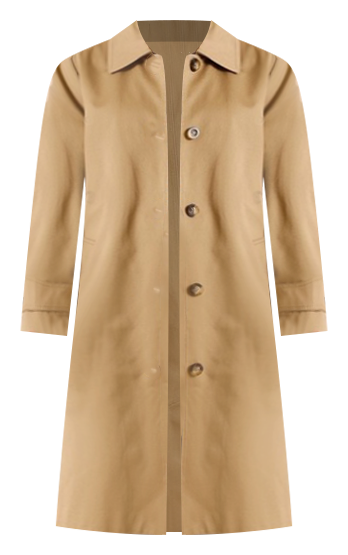 Button Front Coat in Camel
