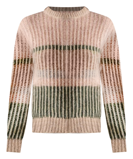 Contrast Rib Slouchy Knit in Assorted