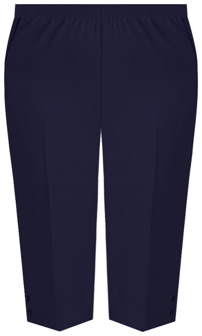 Alfred Dunner Classics Womens Mid Rise Plus Capri Pant