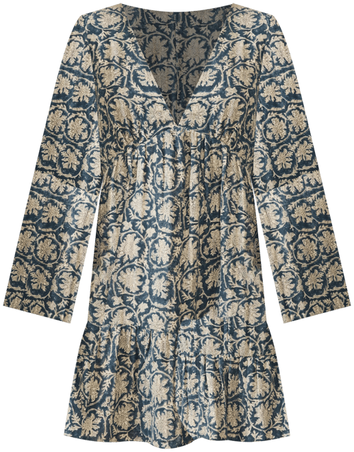 dune cotton gauze camille midi dress tranquil tides print Dune Cotton Gauze Oceana Dress - Tranquil Tides Print