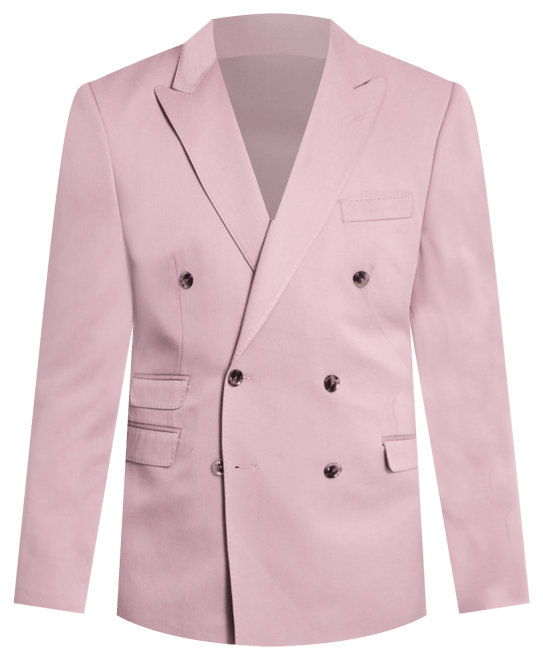 Men's Classic Fit Double-Breasted Suit Jacket
