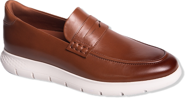 Men's Douglas Street Hands-Free Slip On Technology Lightweight Leather Penny Loafers