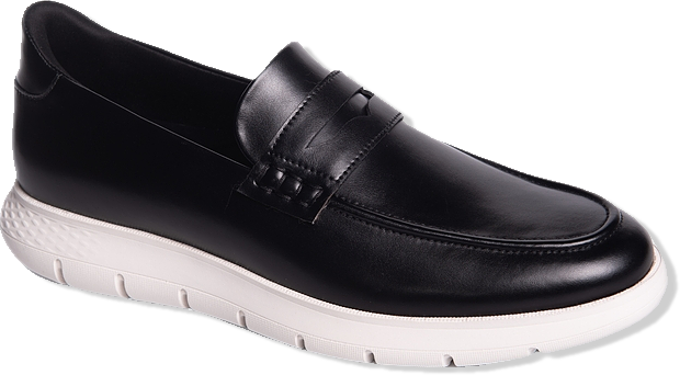 Men's Douglas Street Hands-Free Slip On Technology Lightweight Leather Penny Loafers