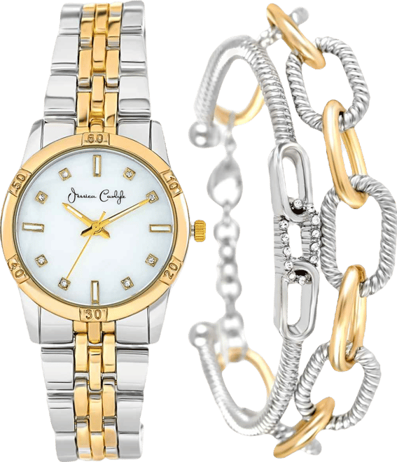 Women's Two Tone Metal Alloy Analog Watch, 33mm