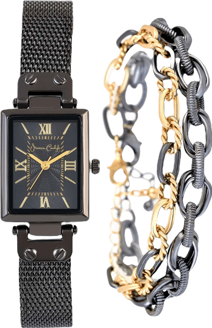 Women's Gun Tone Metal Alloy Analog Watch, 23mm