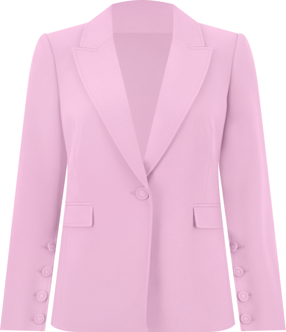 Plus Size Single-Button Crepe Blazer