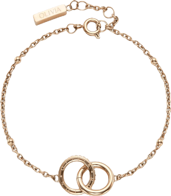 Women's Amity Interlock Rose Gold Tone Stainless Steel Bracelet