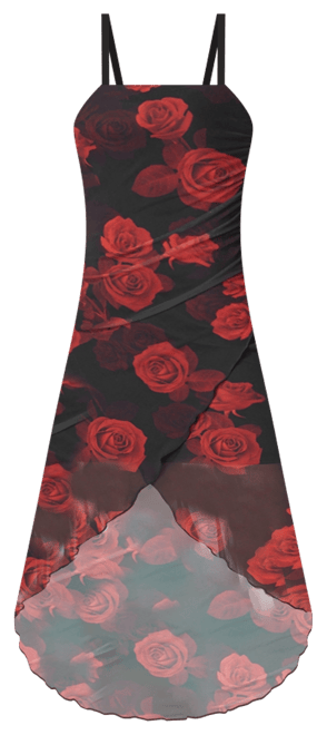 Women's Hi-Low Hem Wrap Tube Dress