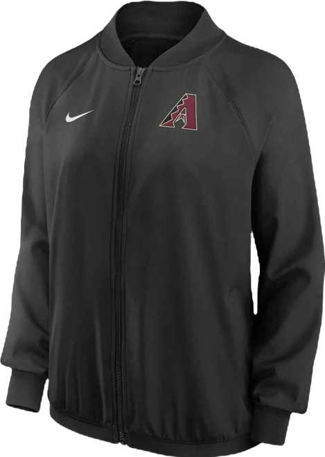 Women's Black Arizona Diamondbacks Authentic Collection Team Raglan Performance Full-Zip Jacket