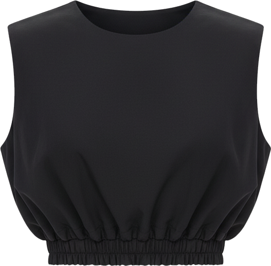 Women's Crop Top with Printed Detail