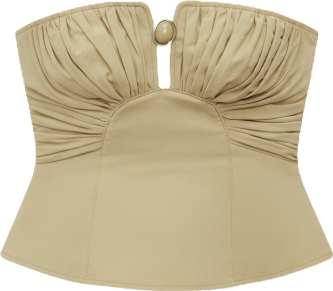 Women's Almond-Accented Crop Top