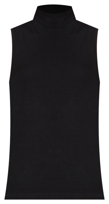 Essential Sleeveless Mock-Neck Sweater