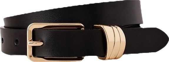 Natalie Rigid Buckle Belt in Black