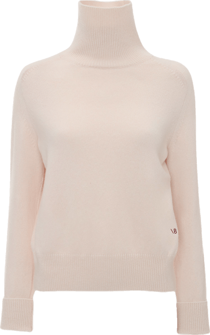 Polo Neck Jumper In Ivory