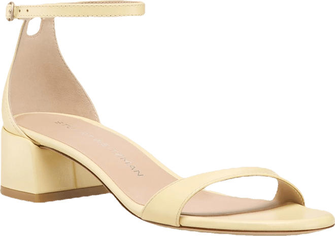 Stuart Weitzman Women's Nudist 35 Block Heel Sandals