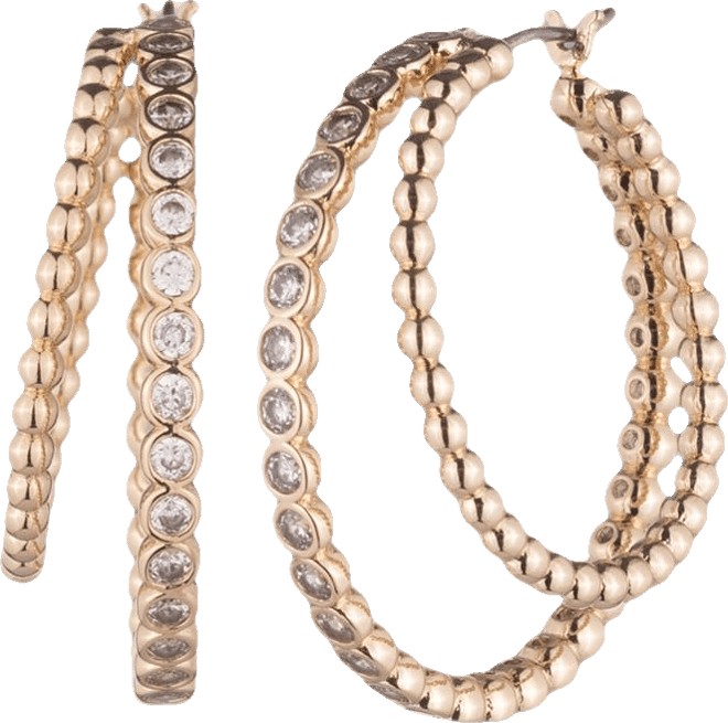 ピアス RALPH LAUREN Gold Tone Bead Split Hoop Earrings Ralph Lauren Beaded Split Hoop Earrings | Bloomingdale's