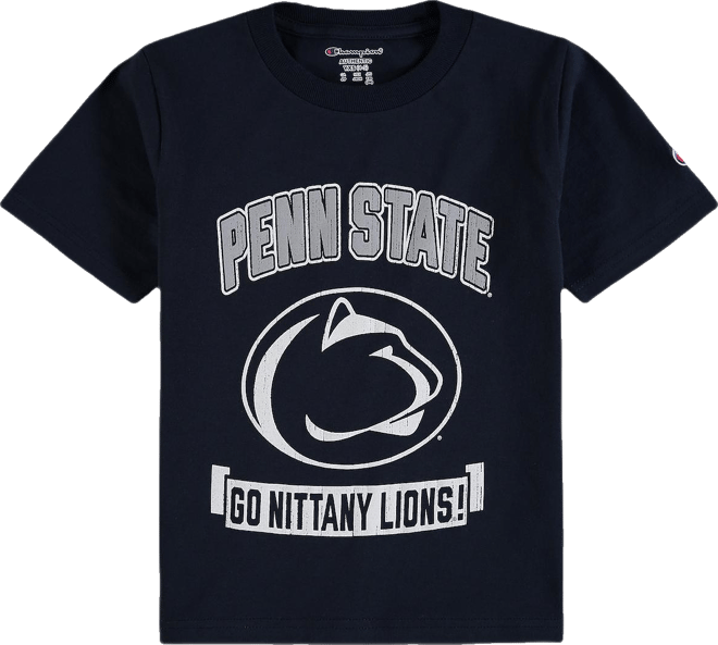 Big Boys  Navy Distressed Penn State Nittany Lions Strong Mascot T-shirt