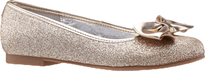 Little and Big Girls Rose Glitter Ballet Flats