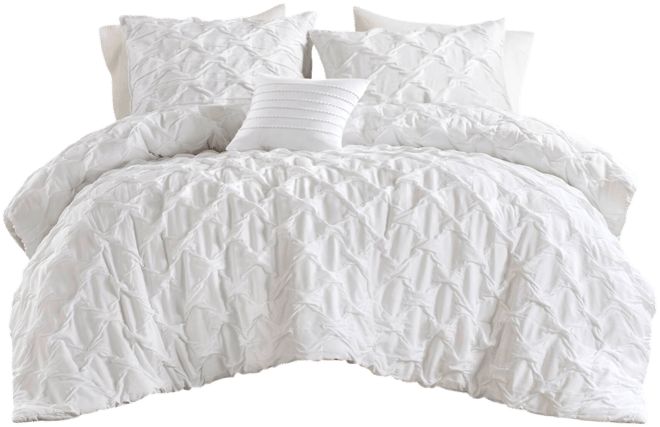 Bailey Diamond Pucker Woven 4-Pc. Comforter Set, King/California King