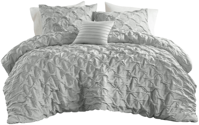 Bailey Diamond Pucker Woven 4-Pc. Comforter Set, King/California King