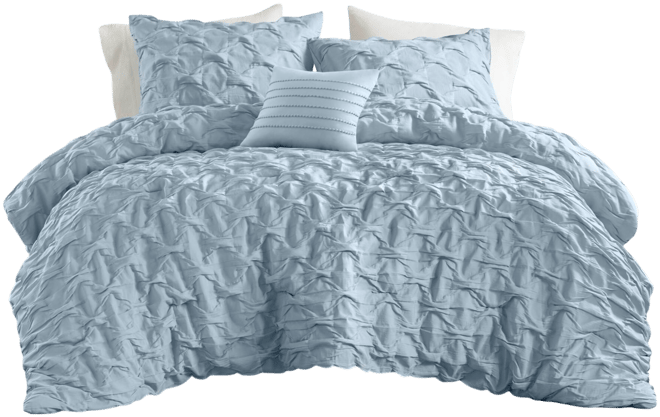 Bailey Diamond Pucker Woven 4-Pc. Comforter Set, King/California King