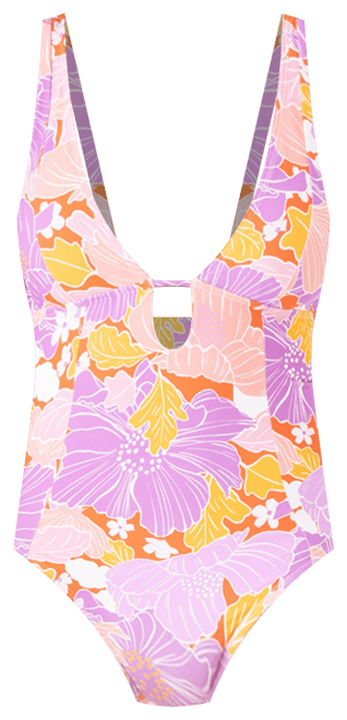 Roxy Juniors' Bell Bottom Blooms One-Piece Swimsuit Macy's