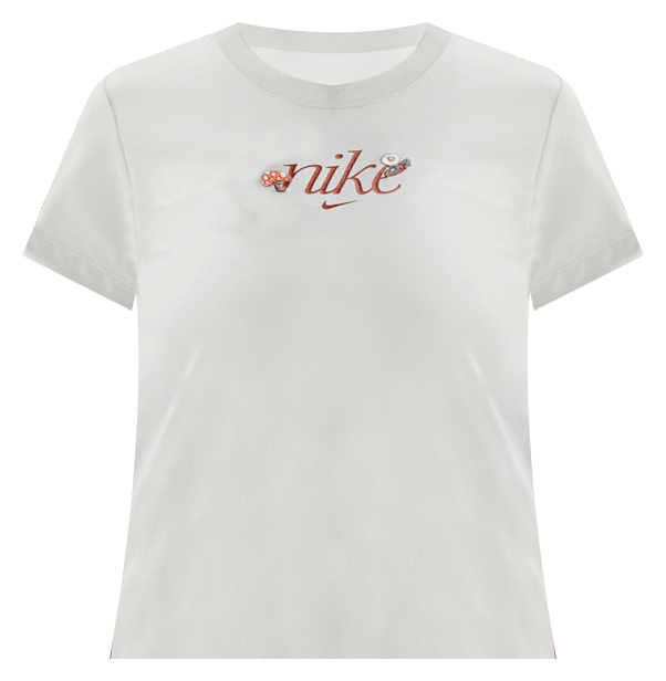 Maskinstrikket Nike Sportswear Chill Slank T-shirt med grafik til kvinder