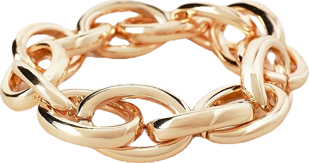 Round Link Bracelet in Gold