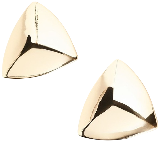 Chunky Triangle Stud Earring in Gold
