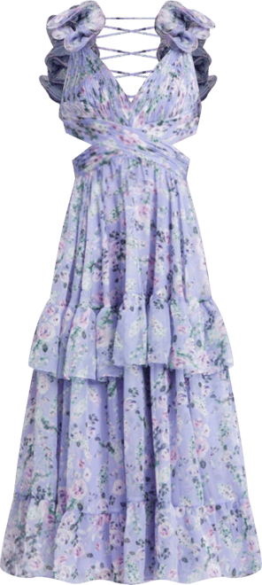 Women's Feathered Hem High Neck Sleeveless A Line Dress