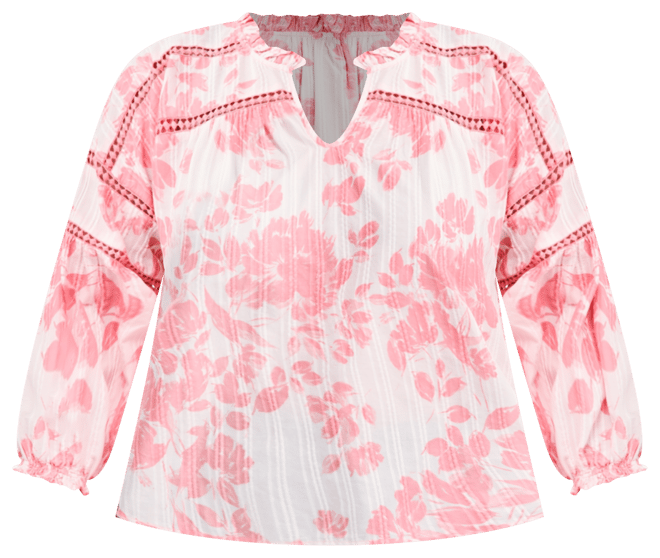 売れ筋商品|||スタイルアンドコー カットソー トップス レディース Plus Size Printed Split-Neck Top, Exclusively at Macy's Floral Salmon Style & Co. Womens Plus Floral Split Neck Casual Top Black