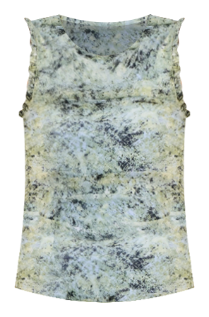 売れ筋商品|||バースリー カットソー トップス レディース Women's Printed Ruffle-Trim Mesh Sleeveless Top, Exclusively at Macy's Tranquil Green Multi Bar III Women's Printed Ruffle-Trim Mesh Sleeveless Top