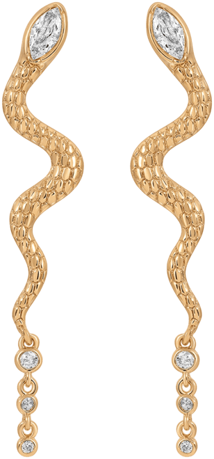 Serpentina Cubic Zirconia Drop Earrings