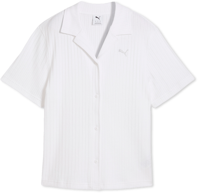 PUMA WARDROBE ESSENTIALS Women's Pointelle Shirt
