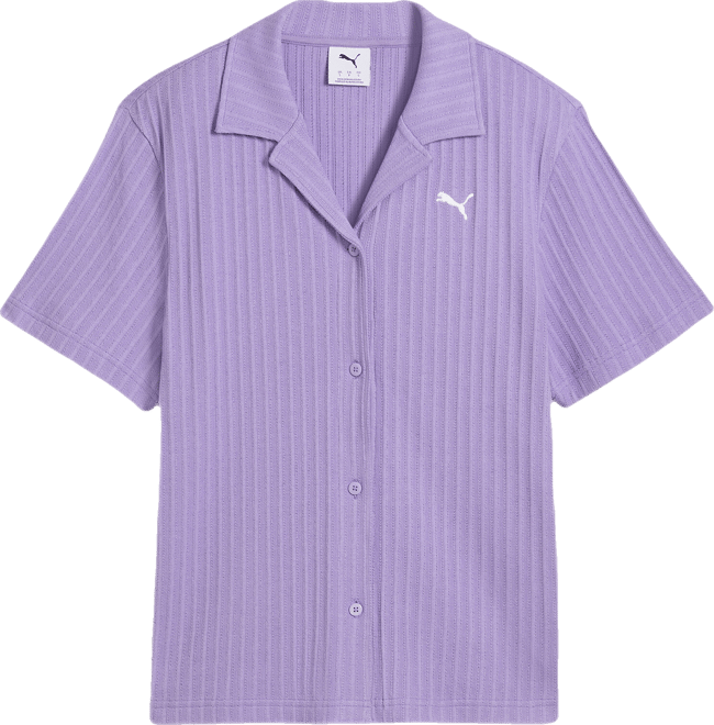 PUMA WARDROBE ESSENTIALS Women's Pointelle Shirt