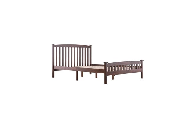 Slickblue Walnut Queen Vertical Strip Bed