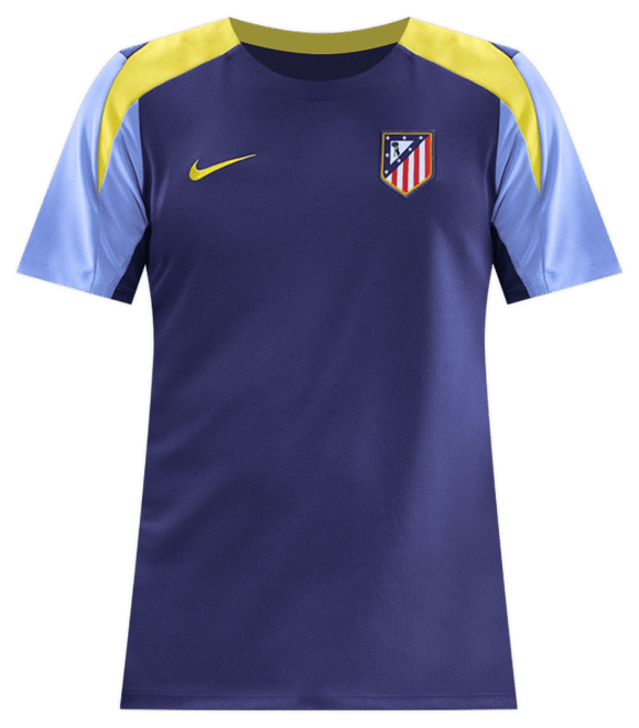 Atlético Madrid Strike Haut de foot à manches courtes Nike Dri-FIT pour femme