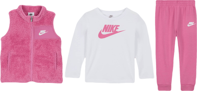 Nike Club Baby Long Sleeve T-Shirt, Vest, and Pants Set