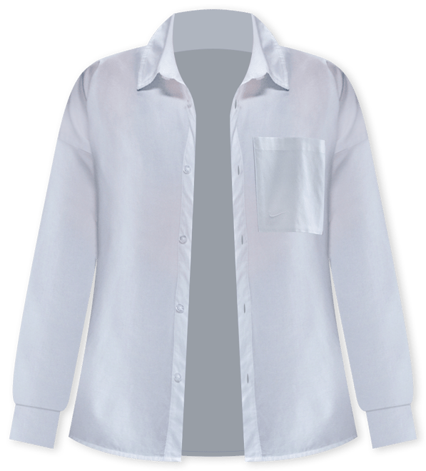 Nike Sportswear Chill Poplin Woven Loose Long-Sleeve Button-Down Top
