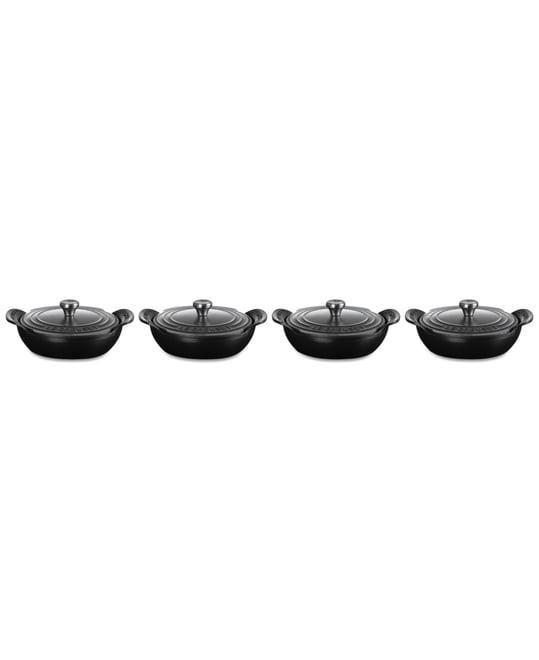 Enameled Cast Iron 4-Pc. Covered Mini Round Braiser Set