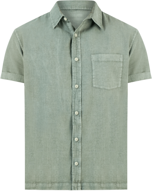 Men's Blake Linen Chambray Short Sleeve Button-Front Shirt, Created for Macy's