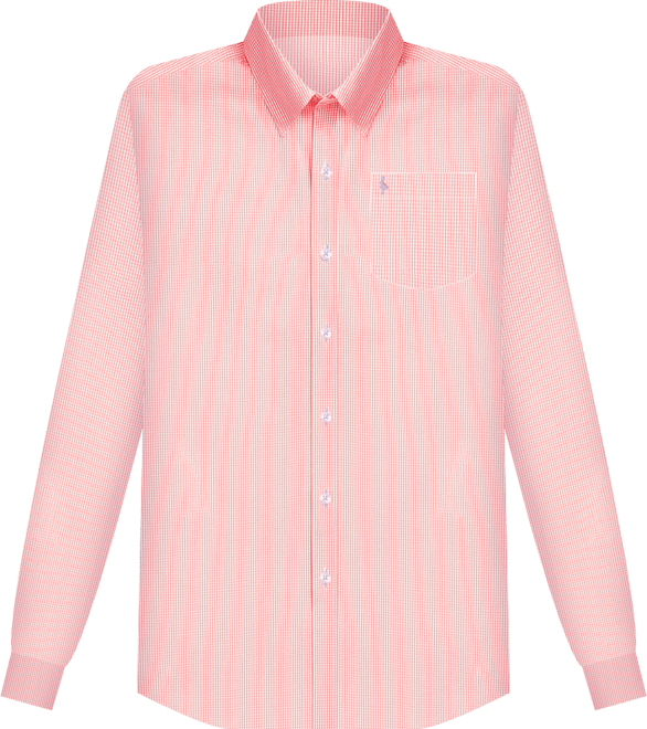 Men's Signature Micro Gingham Long Sleeve Shirt