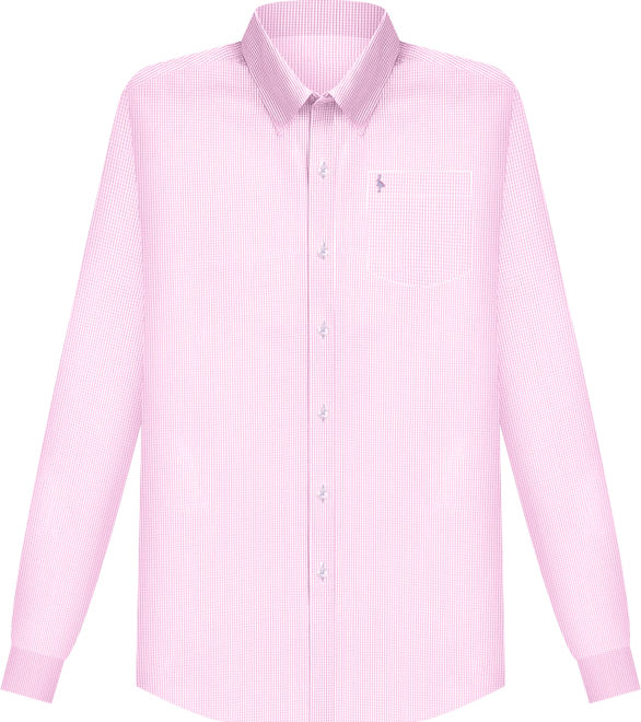 Men's Signature Micro Gingham Long Sleeve Shirt