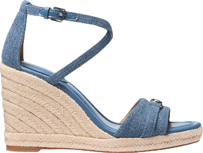 【送料&関税込】Michael Kors Mandy Wedge Sandal In White Lea Women's MICHAEL Michael Kors Mandy Wedge | 6pm