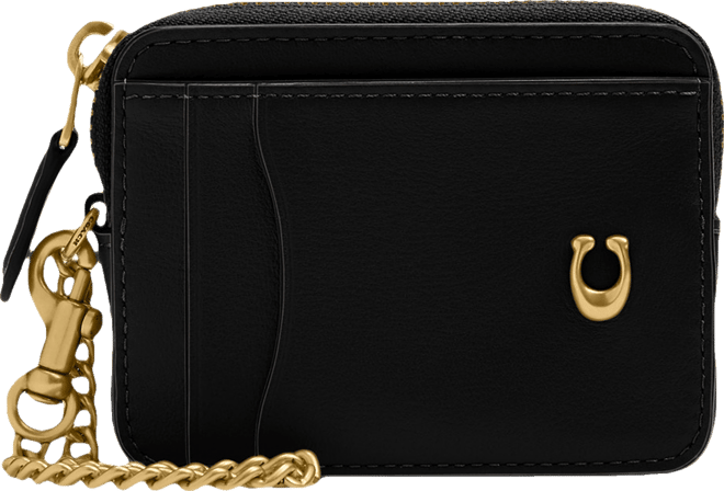 ★Coach★ Essential Chain Card Case CAH08 B4/BK COACH Essential Leather Chain Card Case - Macy's