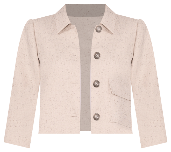 Women's Button-Front 3/4-Sleeve Jacket