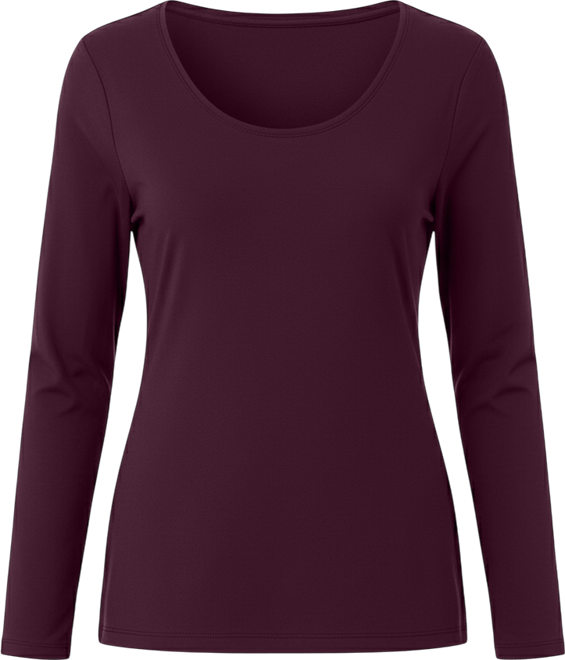Women's Long-Sleeve Scoop-Neck Top