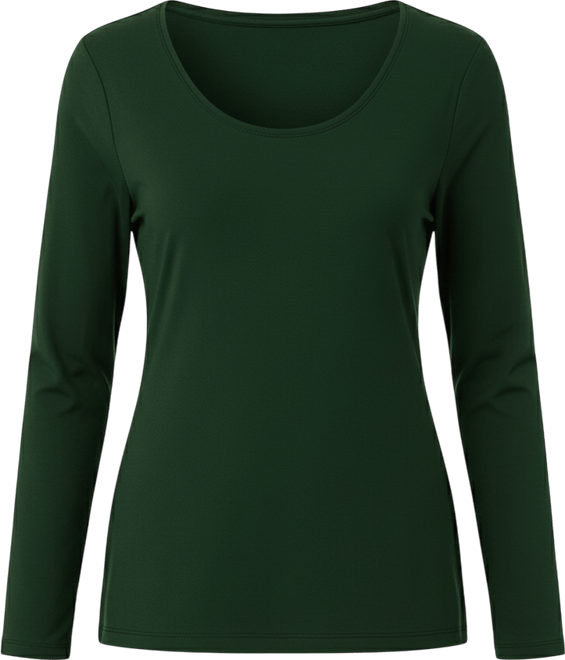 Women's Long-Sleeve Scoop-Neck Top